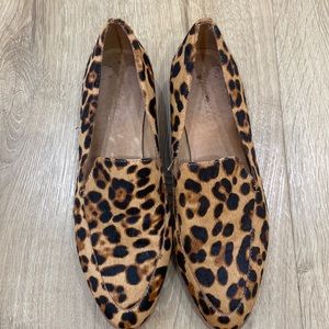 Madewell leopard calf hair frances loafers size 9.5